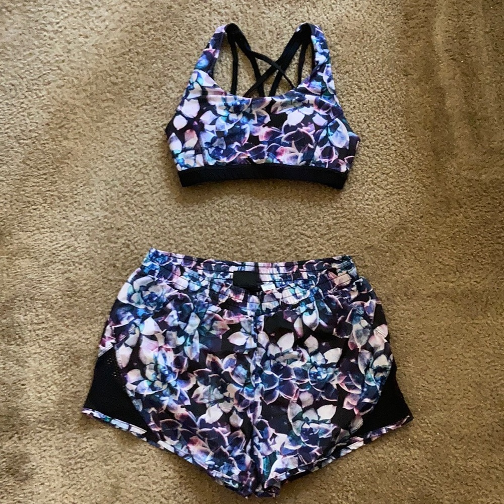 EUC Activ8 Sports bra and athletic shorts set
